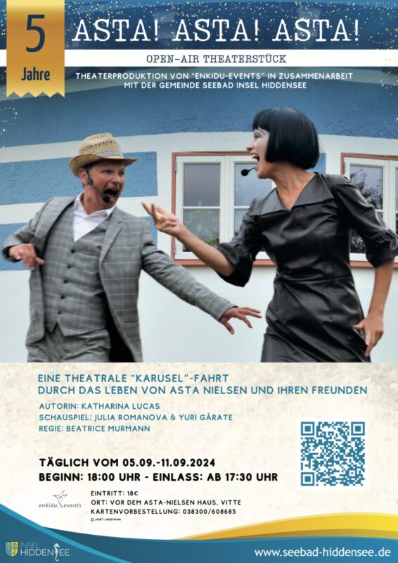 Theaterstück „ASTA ASTA ASTA“  Eine theatrale  ‚Karusel‘-Fahrt durch das Leben von Asta Nielsen und ihren Freunden.