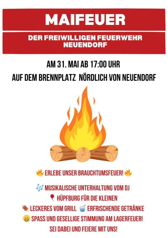 Maifeuer der Freiwilligen Feuerwehr Neuendorf