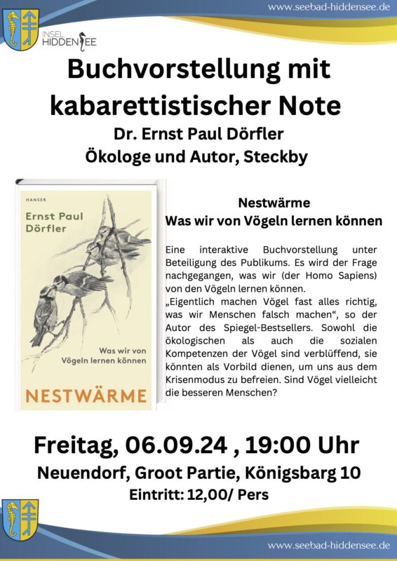 Nestwärme – was wir von Vögeln lernen können - Buchvorstellung mit kabarettistischer Note