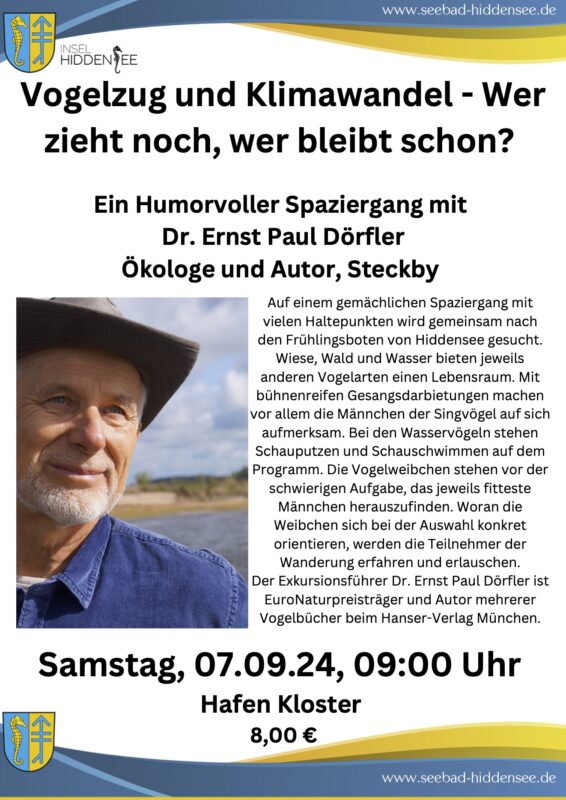 Die Vögel von Hidddensee – Vogelzug und Klimawandel - Wer zieht noch, wer bleibt schon? - Ein humorvoller Spaziergang