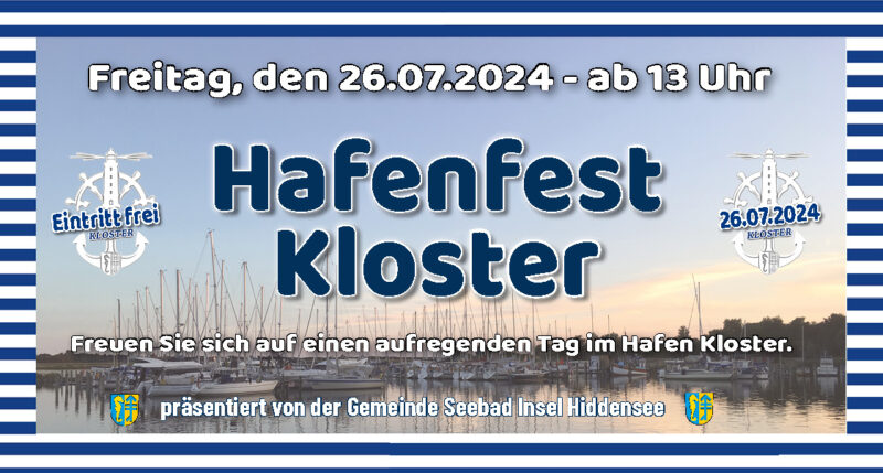 Hafenfest Hiddensee - Das Fest für die ganze Familie am Hafen in Kloster - Eintritt frei