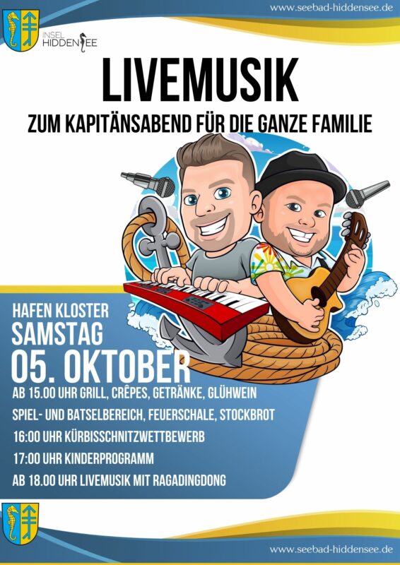 Familienfest & Livemusik zum Kapitänsabend am Seglerhafen Kloster