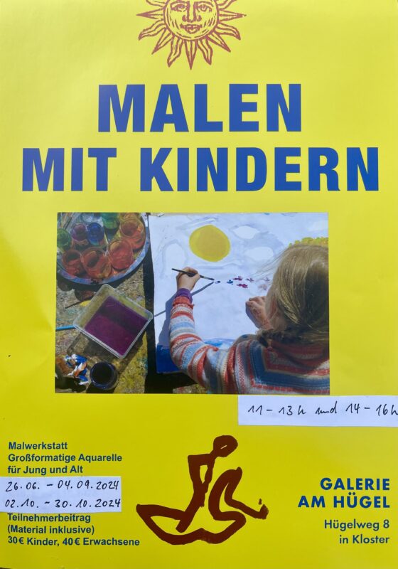 Malen mit Kindern - Malwerkstatt Großformatige Aquarelle für Jung und Alt